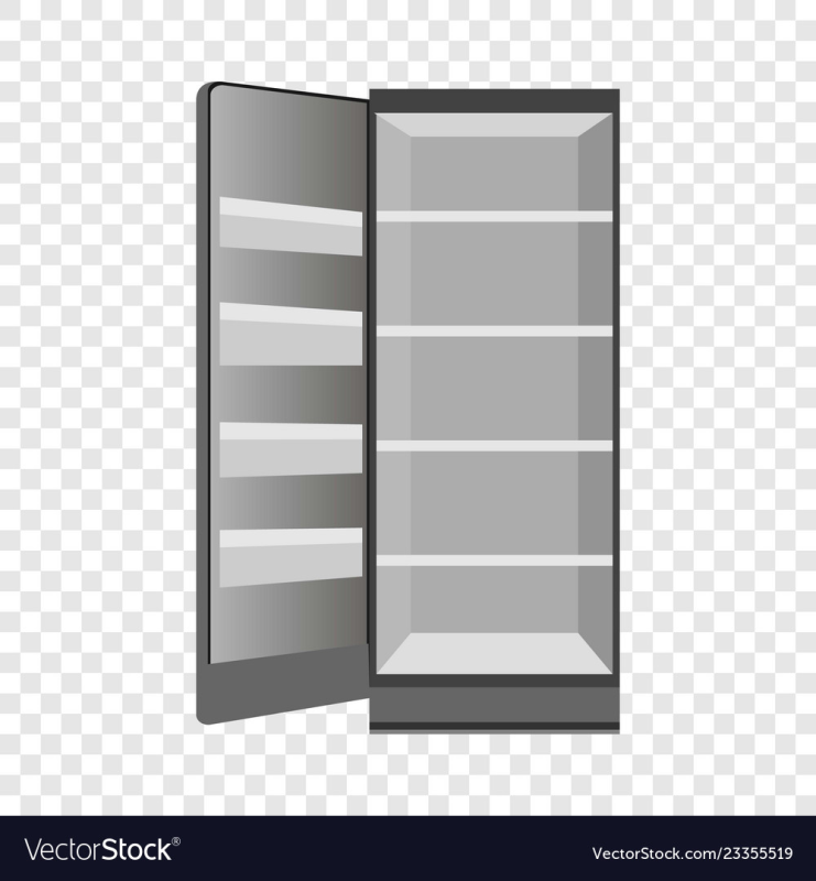 Открытый холодильник вектор