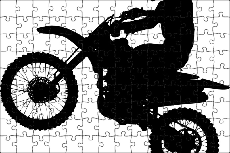 Силуэт мотоциклиста