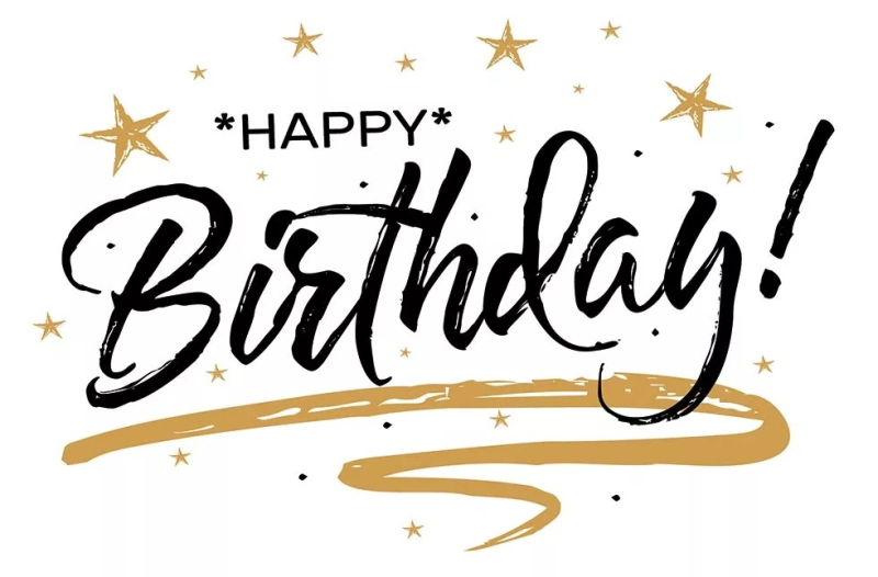 Happy Birthday надпись без фона