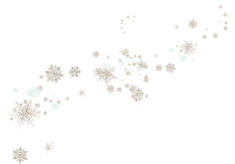 Россыпь снежинок на прозрачном фоне