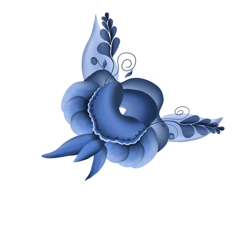 Синие цветы Гжели