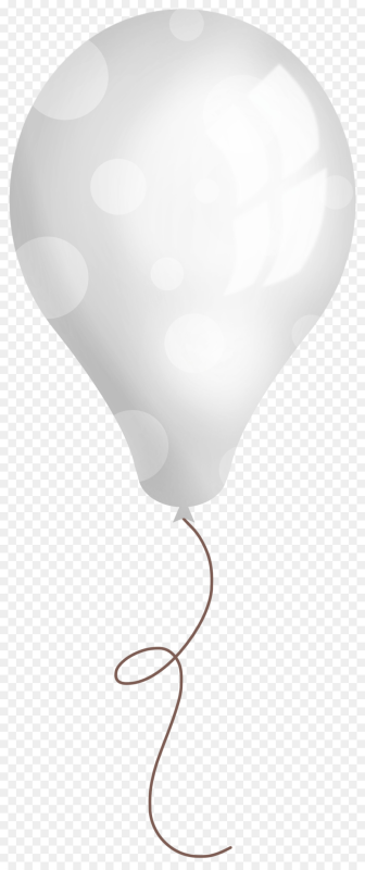 Белый прозрачный воздушный шар