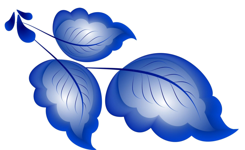 Элементы Гжели на прозрачном фоне