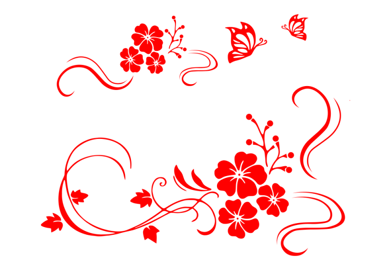 Красные узоры