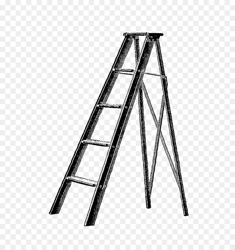 Стремянка на прозрачном фоне