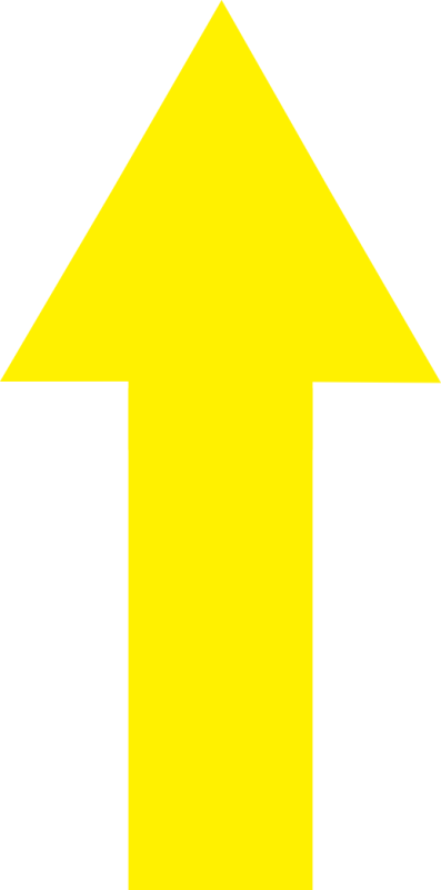 Желтая стрелка на прозрачном фоне