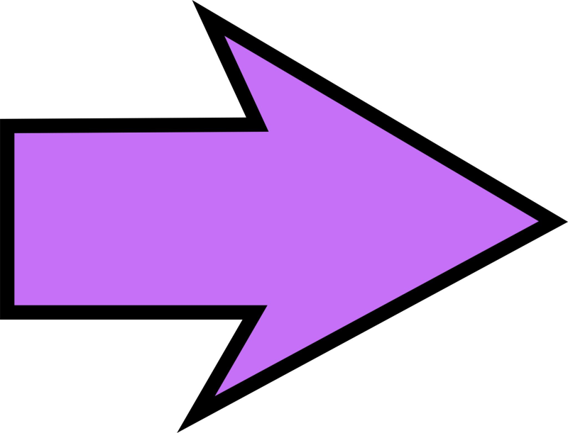 Фиолетовая стрелка на прозрачном фоне