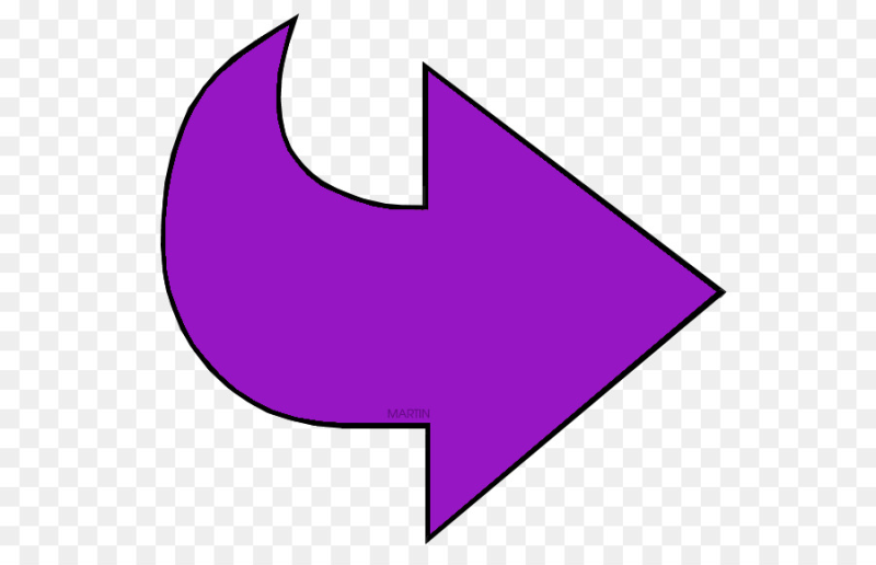 Фиолетовая стрелка на прозрачном фоне