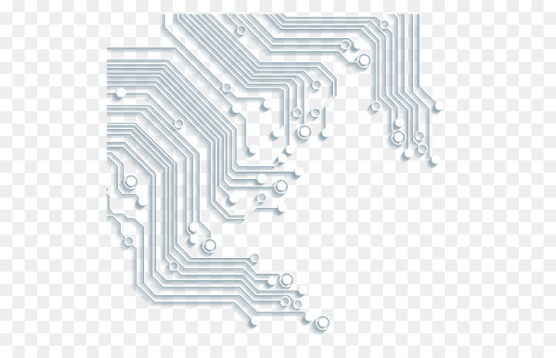 Микросхема на прозрачном фоне