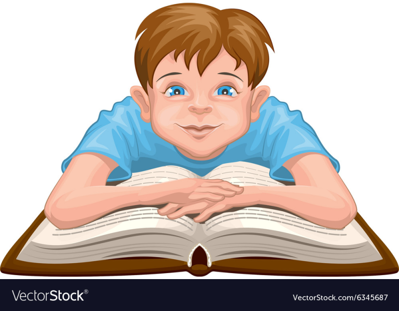 Дети с книгами на прозрачном фоне