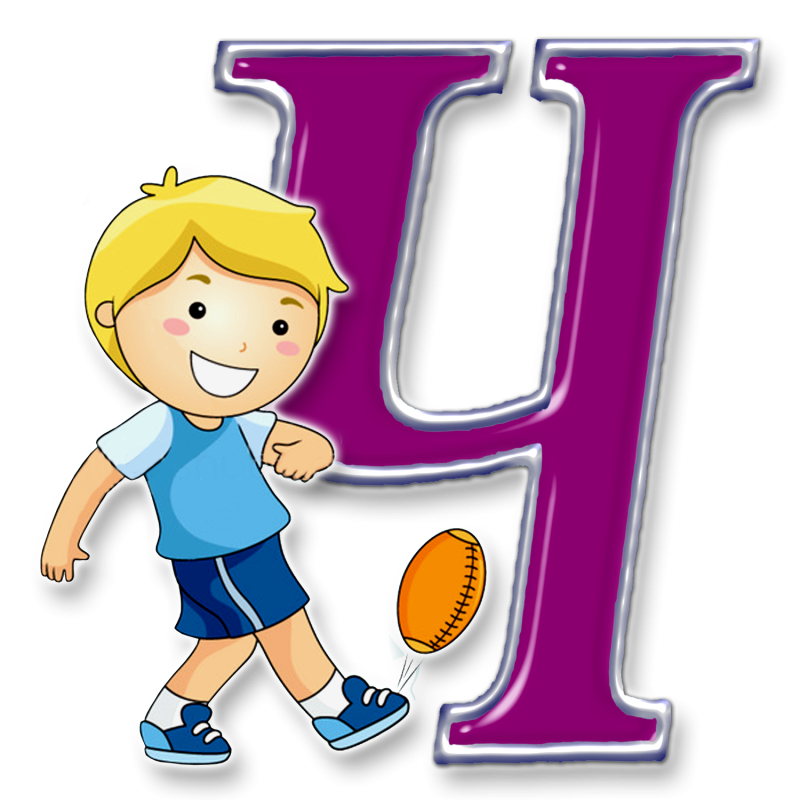 Детские буквы на прозрачном фоне