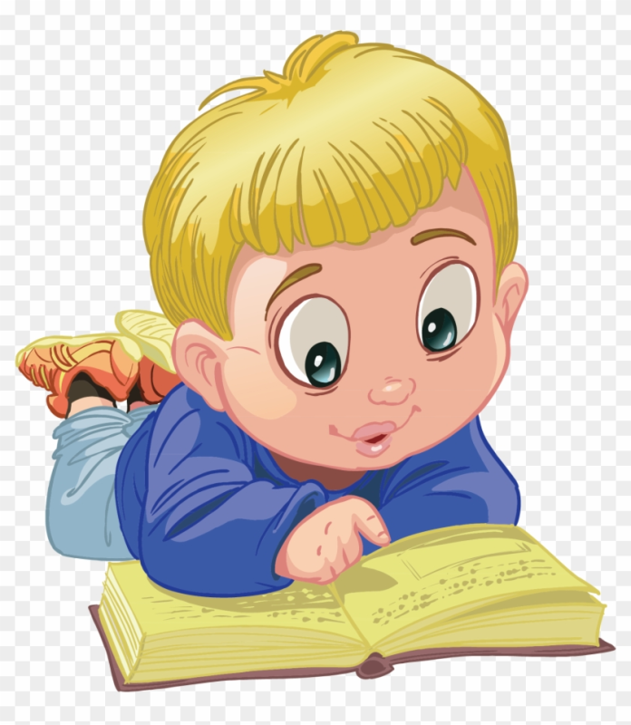 Мультяшные дети с книгами