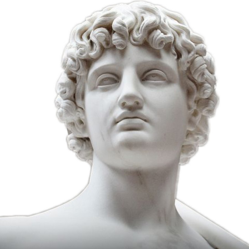 Античная скульптура на белом фоне