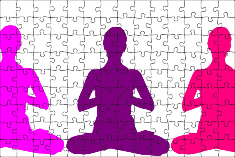 Медитация на прозрачном фоне