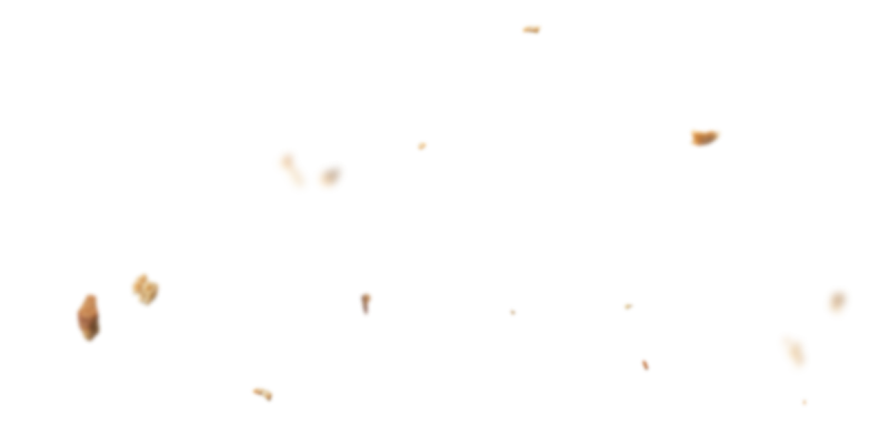 Крошки на прозрачном фоне