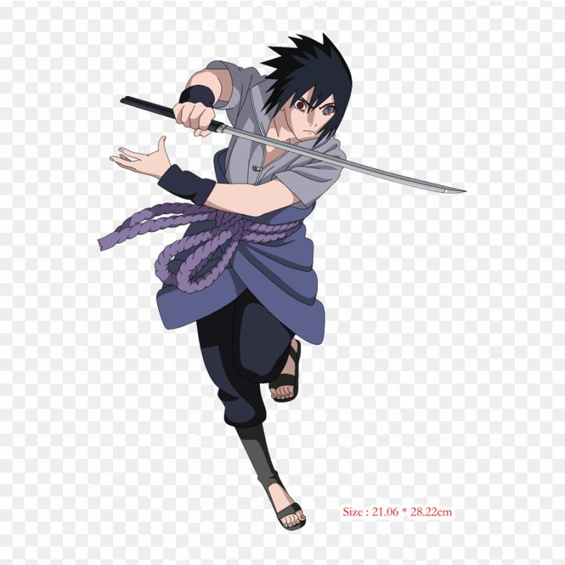 Саске Учиха на белом фоне