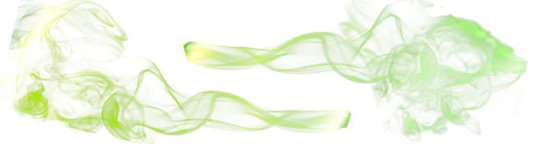 Зеленый дым на прозрачном фоне