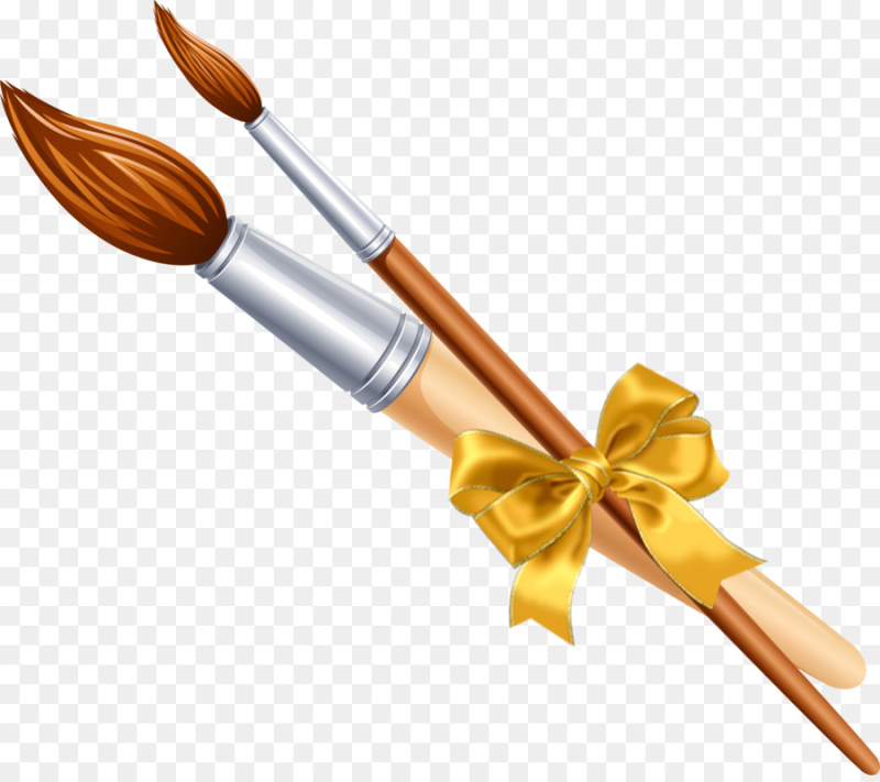 Золотая кисточка для рисования