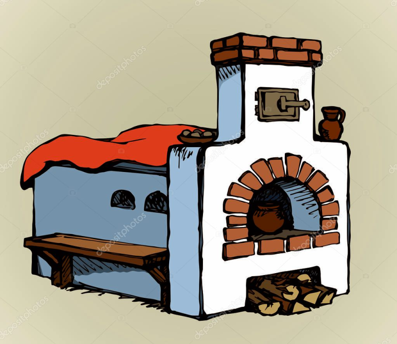 Печь рисунок для детей