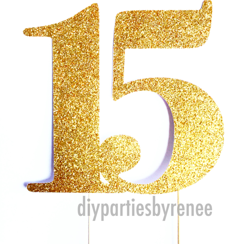 Красивая цифра 15 для оформления