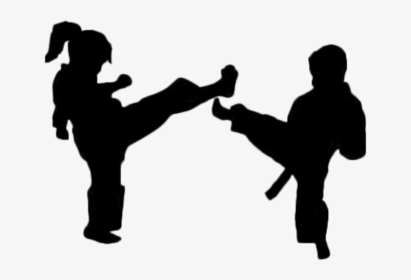 Каратист силуэт