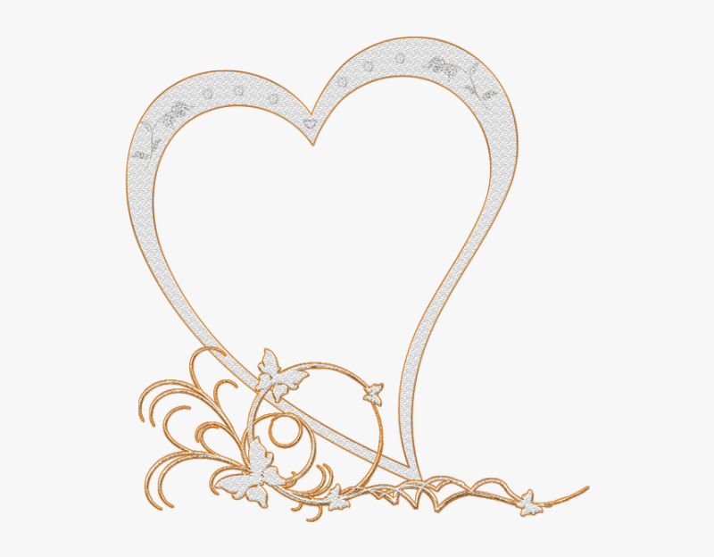Рамка сердце на прозрачном фоне