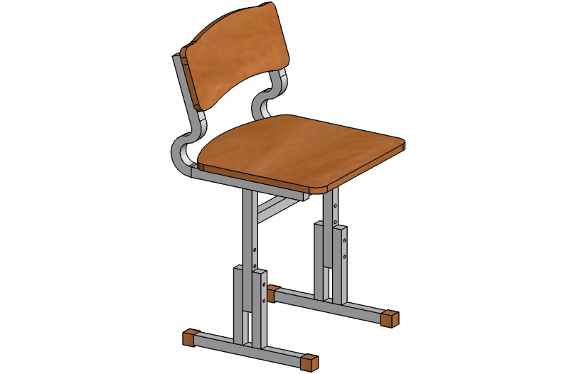 Стул ученический с пюпитром регулируемый по высоте от 420 мм