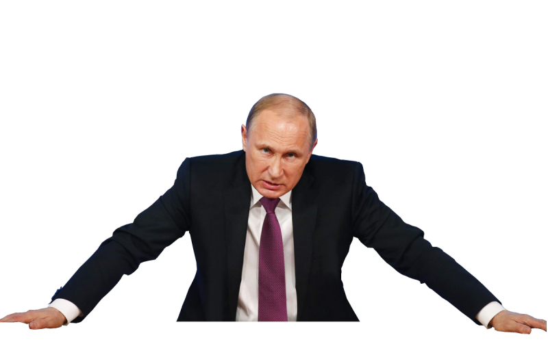 Путин на белом фоне
