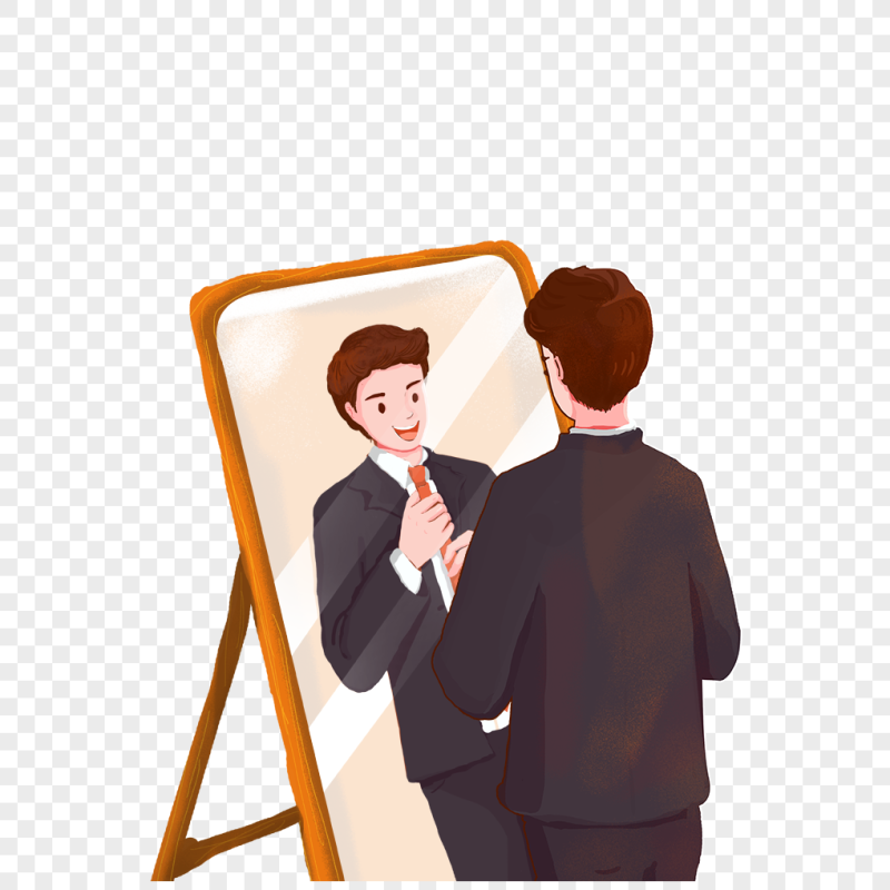 Отражение в зеркале рисунок