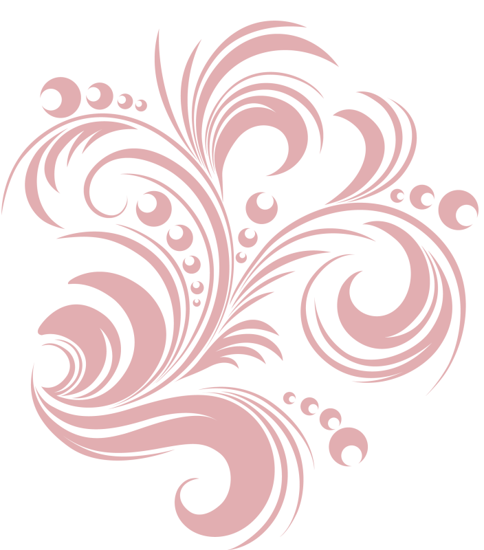 Цветочный узор на прозрачном фоне