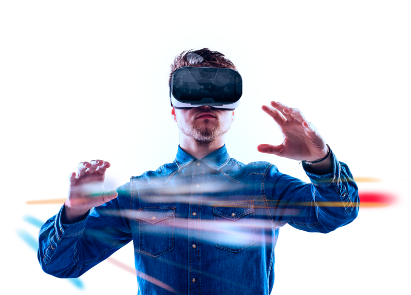 Человек в VR очках