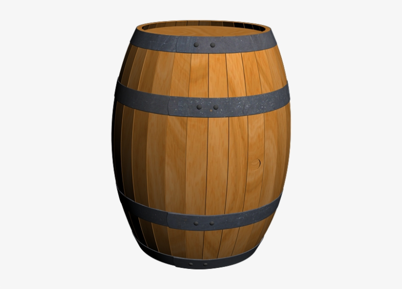 Овальная бочка деревянная