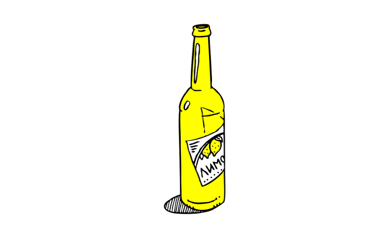 Бутылка нарисованная