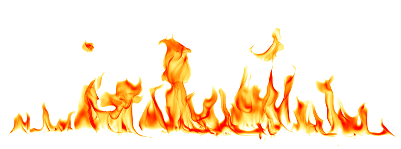 Пламя на белом фоне