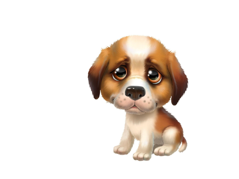 Собака на прозрачном фоне