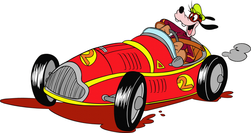Мультяшный гоночный автомобиль