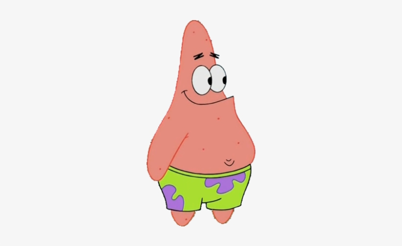 Милый Патрик на белом фоне