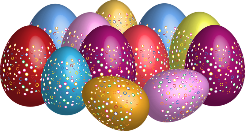 Пасхальные яйца без фона