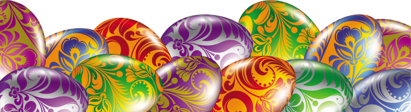 Пасхальные яйца без фона