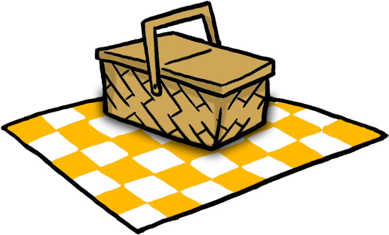 Корзина для пикника на прозрачном фоне