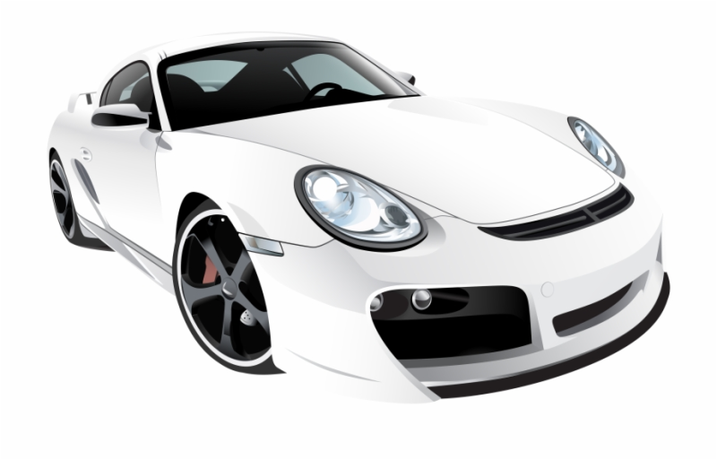 Машинка на белом фоне