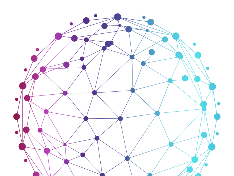 Нейронная сеть на белом фоне