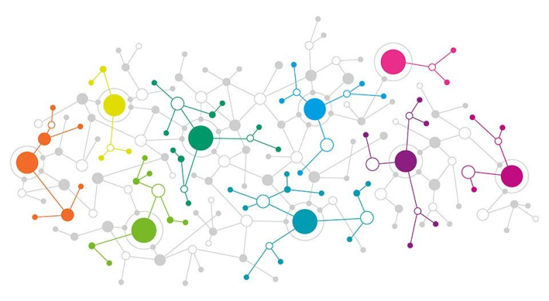 Нейронная сеть на белом фоне