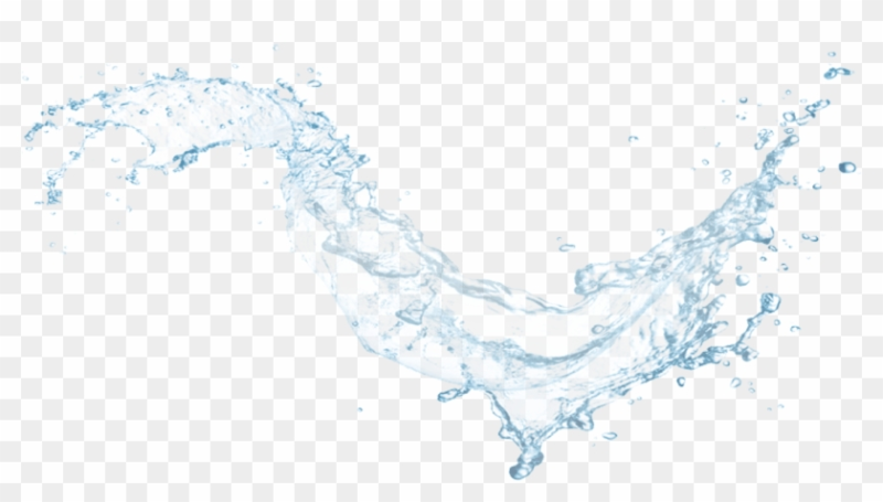Плеск воды на прозрачном фоне
