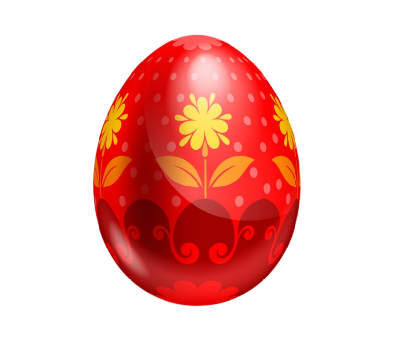 Яйца на Пасху на прозрачном фоне