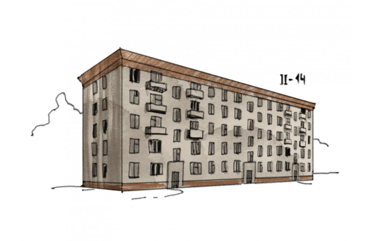 Фасад хрущевки