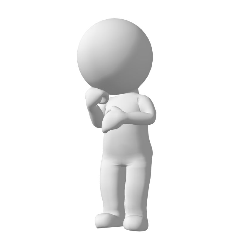 Человечек на белом фоне