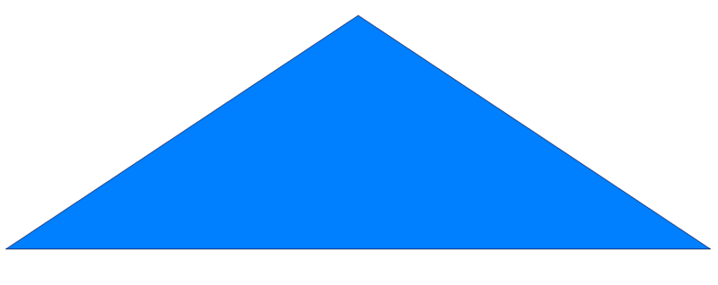Голубой треугольник на прозрачном фоне