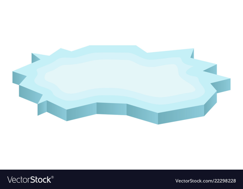 Льдина на белом фоне