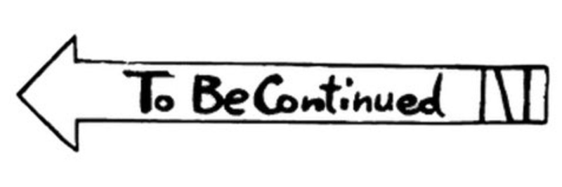 Надпись продолжение следует на прозрачном фоне